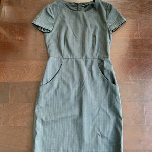 Theory pinstripe above the knee work dress size 2